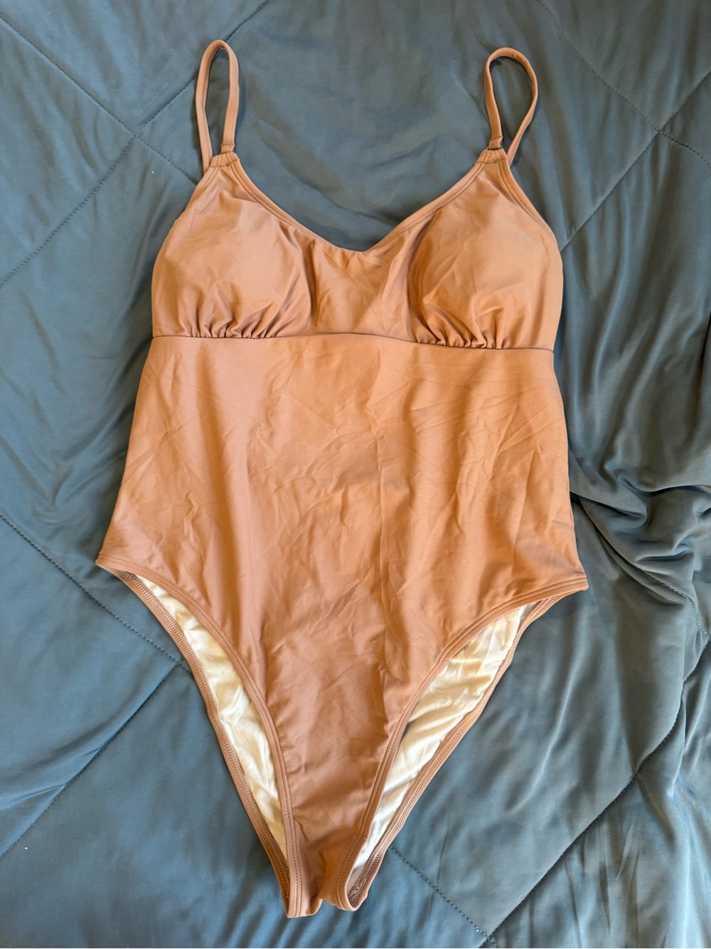 Cupshe Warm Tan Sculpting One-Piece Swimsuit